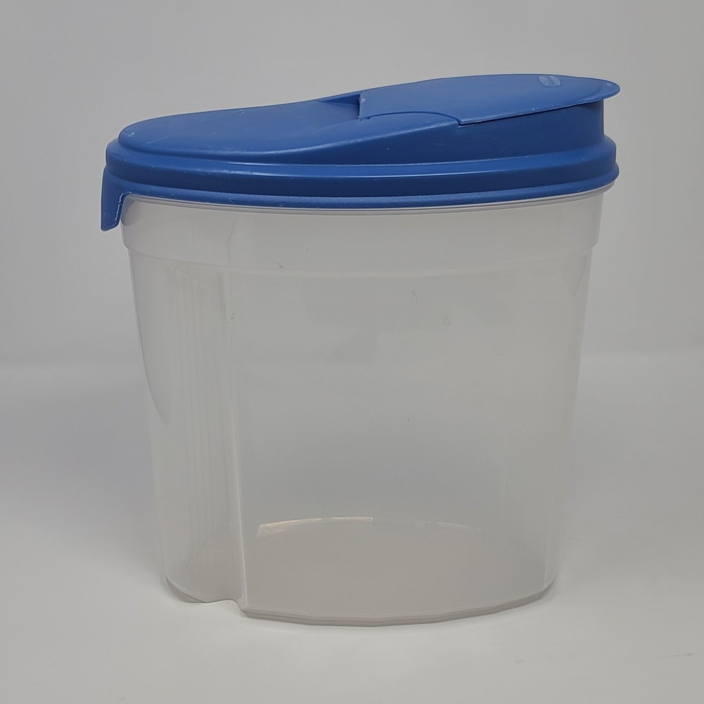 Rubbermaid Servin Saver Cereal Container Blue Flip Top Lid 556 I 1 Clear Good